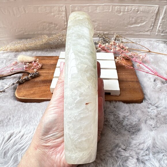 Gorgeous Large Agate with Druzy Flame/Free Form - Picture 6 of 7